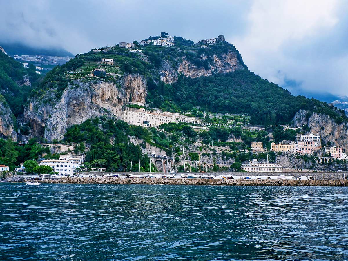 Cliff side city on the Amalfi Coast seen on guided Amalfi Coast Walking Tour in Italy