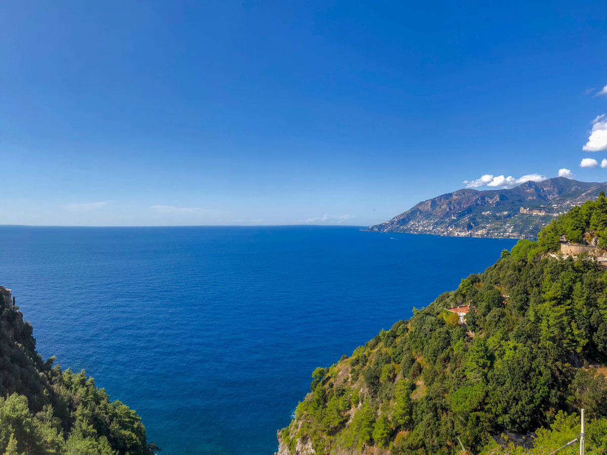 Beautiful views of the ocean seen on guided Amalfi Coast Walking Tour in Italy