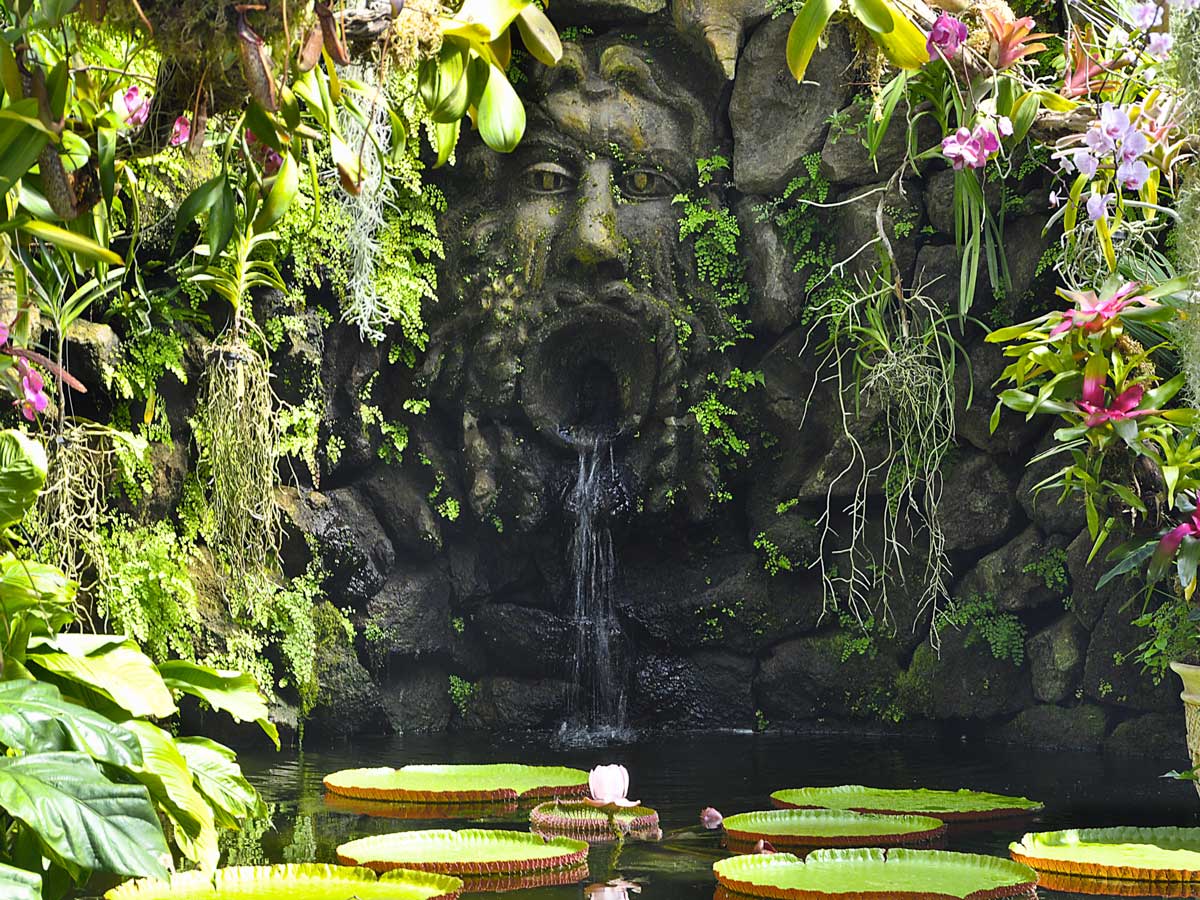 Visiting La Mortella Gardens with a family while on a guided tour in Italy