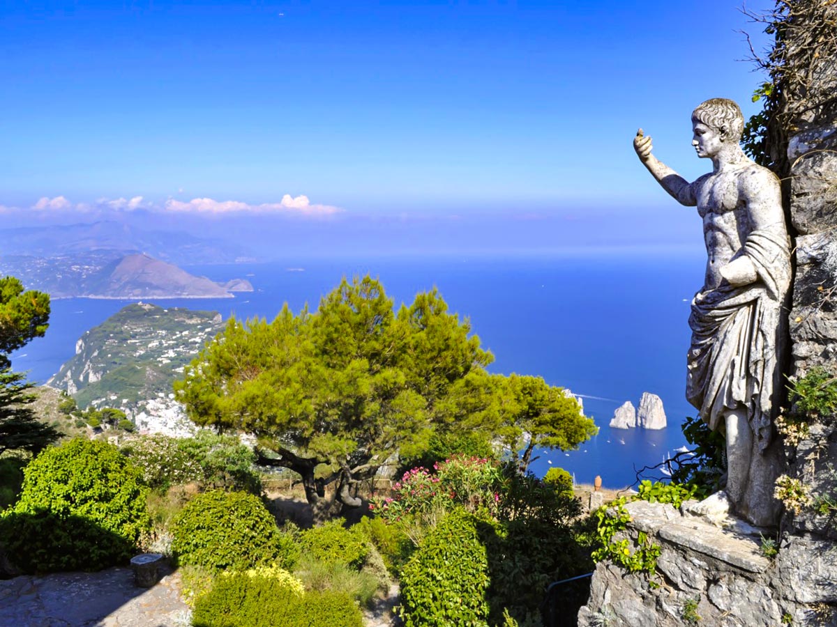 Sculpture in Capri Island seen on guided Campania Walking Tour in Italy