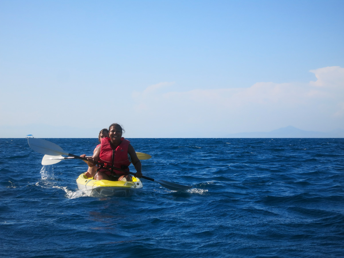 Kayak in Gulf of Naples while on Gulf of Naples Walking Tour