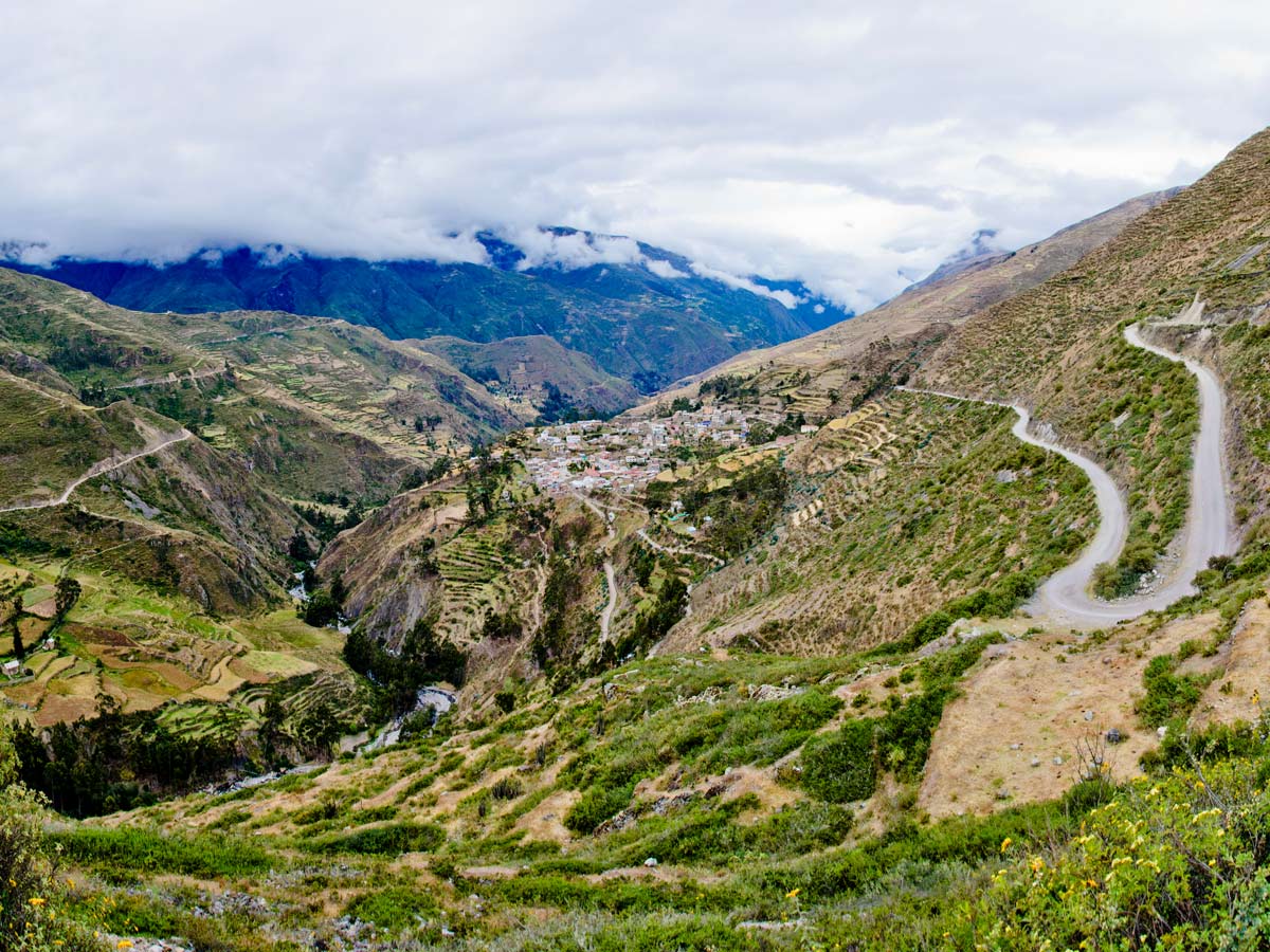 Looking down at the valley on guided Apolobamba tour in Bolivia - image by V. Kronental