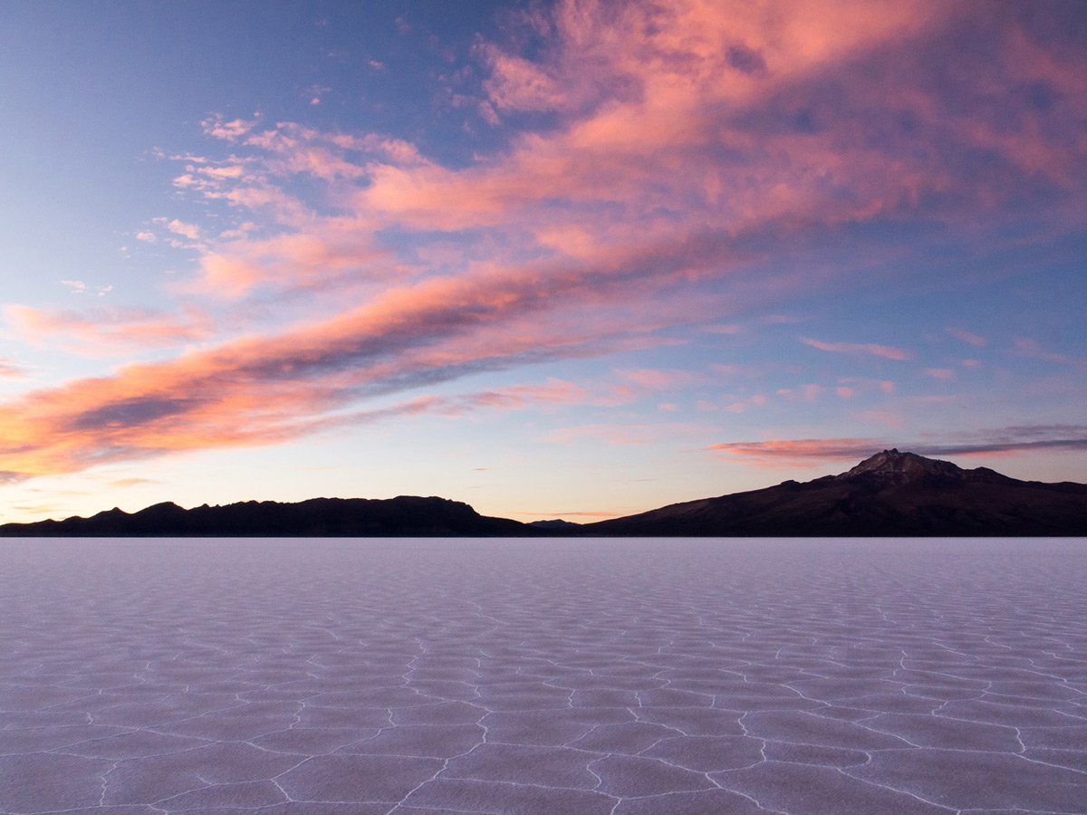 Panoramic view of the salt desert seen on guided Bolivia Adventure Tour