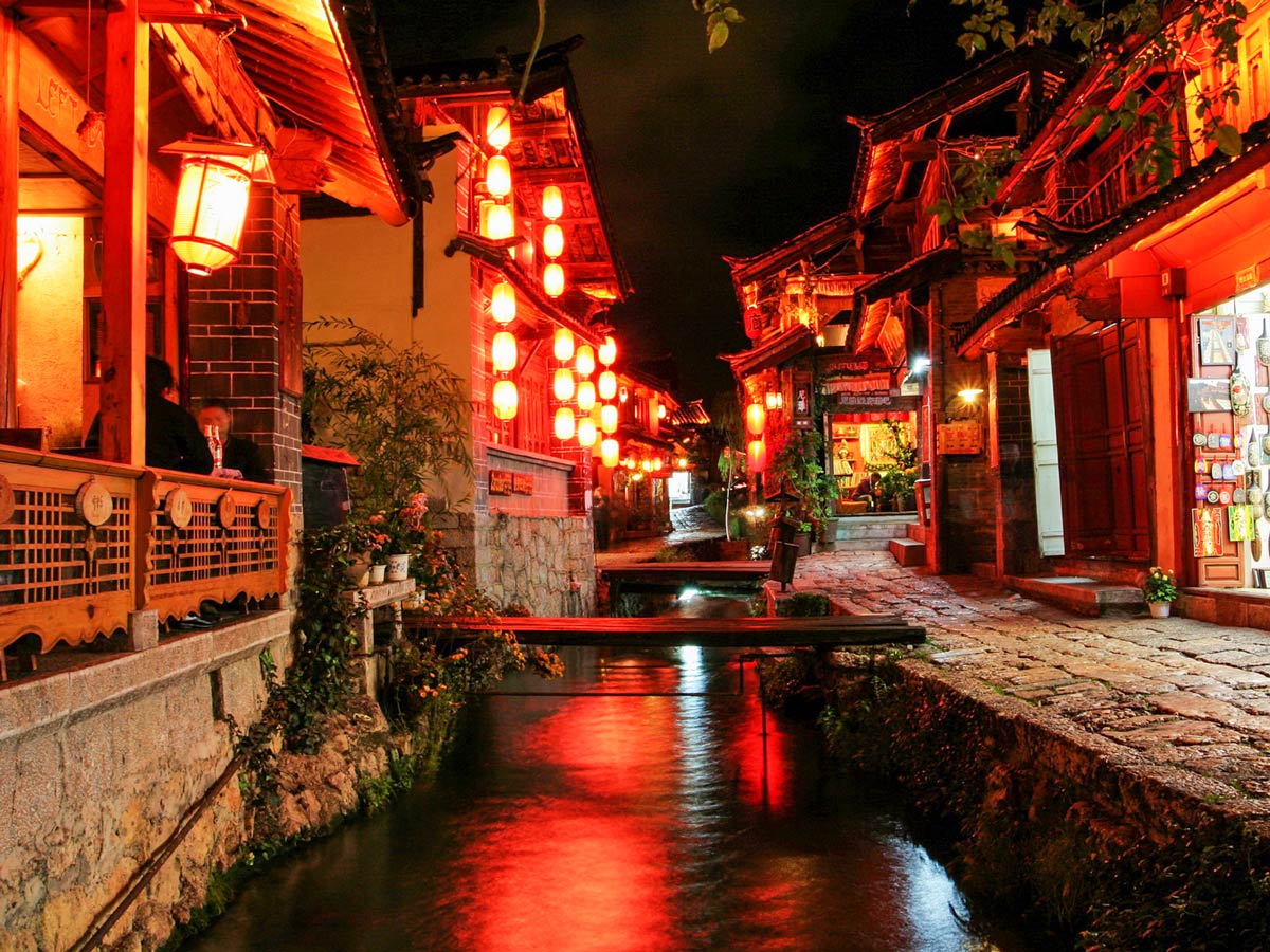 Lijiang Old Town seen along trekking tour through China