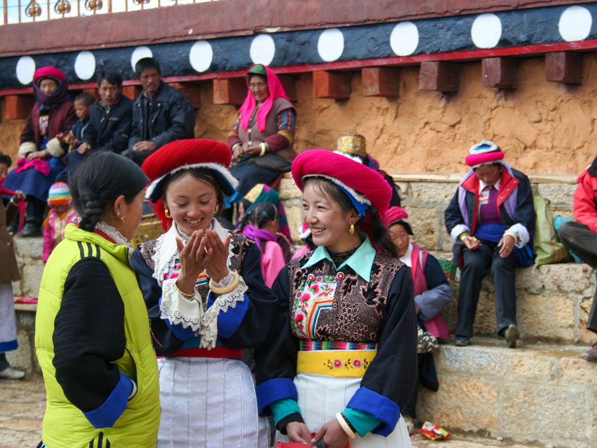 Tibetan in Shangri La seen along trekking tour through China