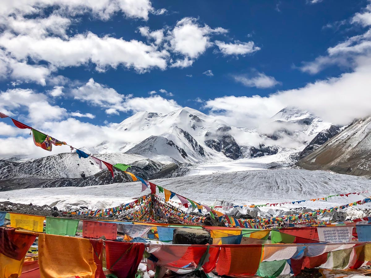 Holy Mountain Amnye Machen summit in Tibet