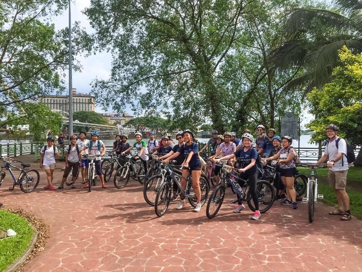 Malaysia rainforest bike tour group photo