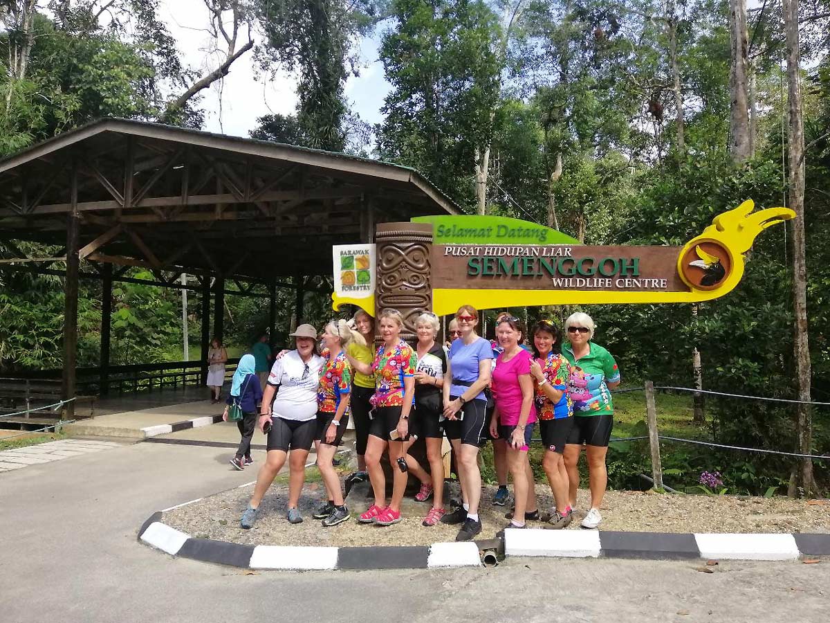 Tour group in Malaysia on Sarawak Rainforest Adventure tour