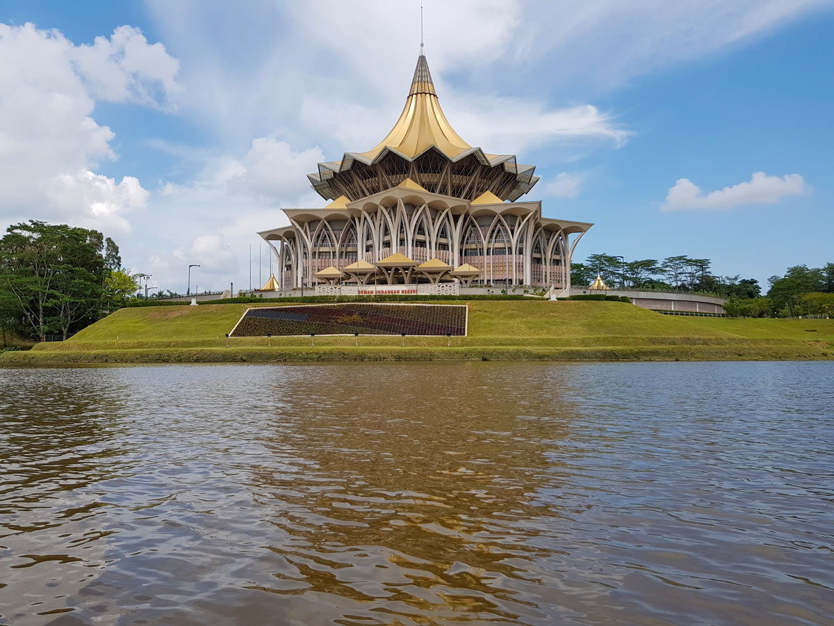 Beautiful temple seen along Borneo Wildlife Bike Safari tour