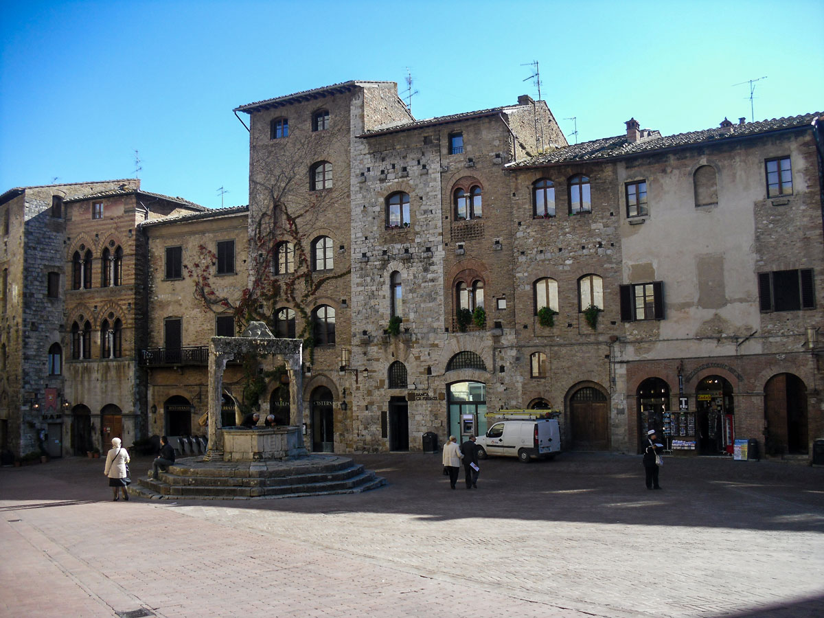 Oldtown of the village visited on self-guided biking tour of Via Francigena