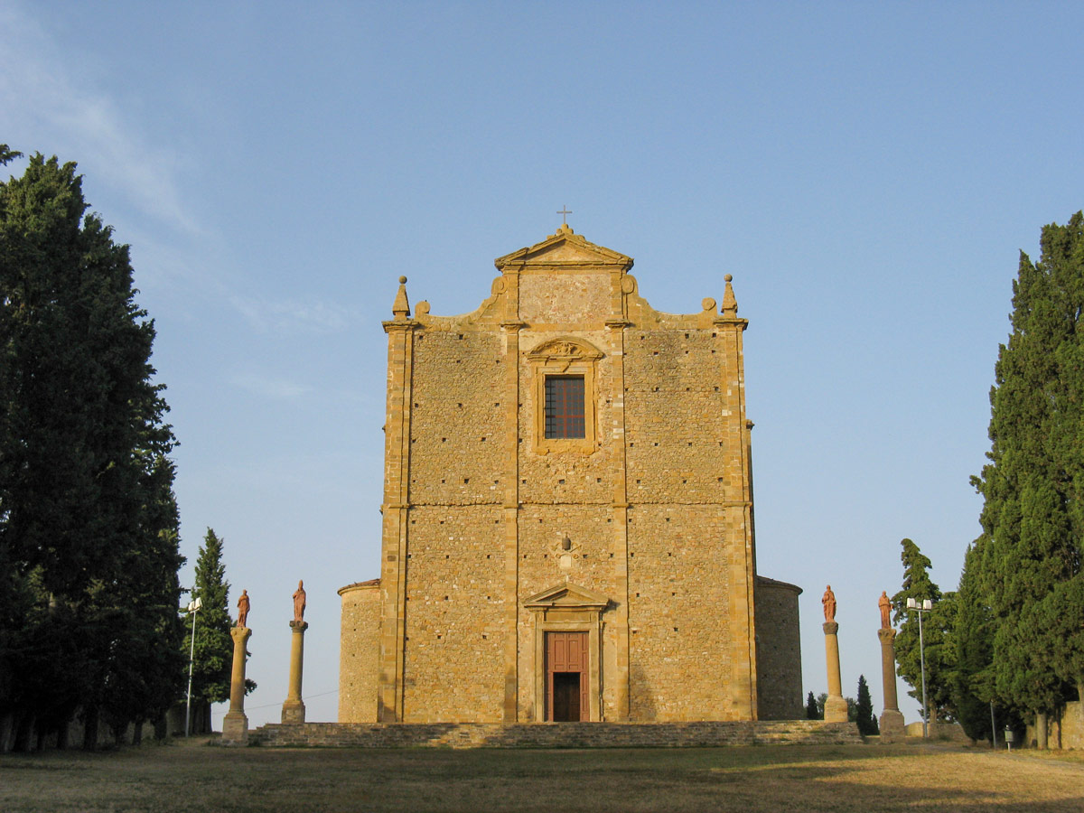 San Guisto in Volterra visited by biking tour in Tuscany