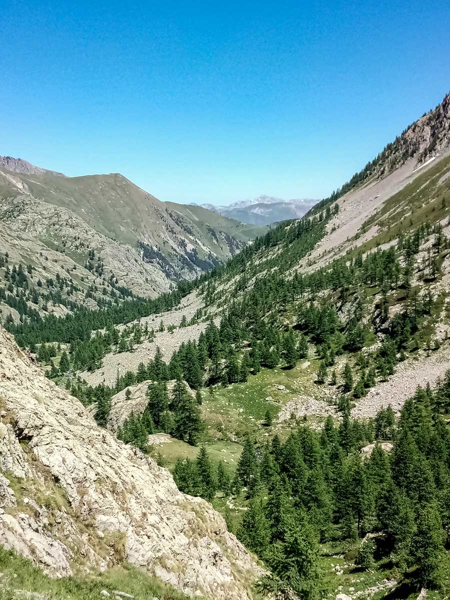 Mountain valley seen hiking along Neolithic tour France