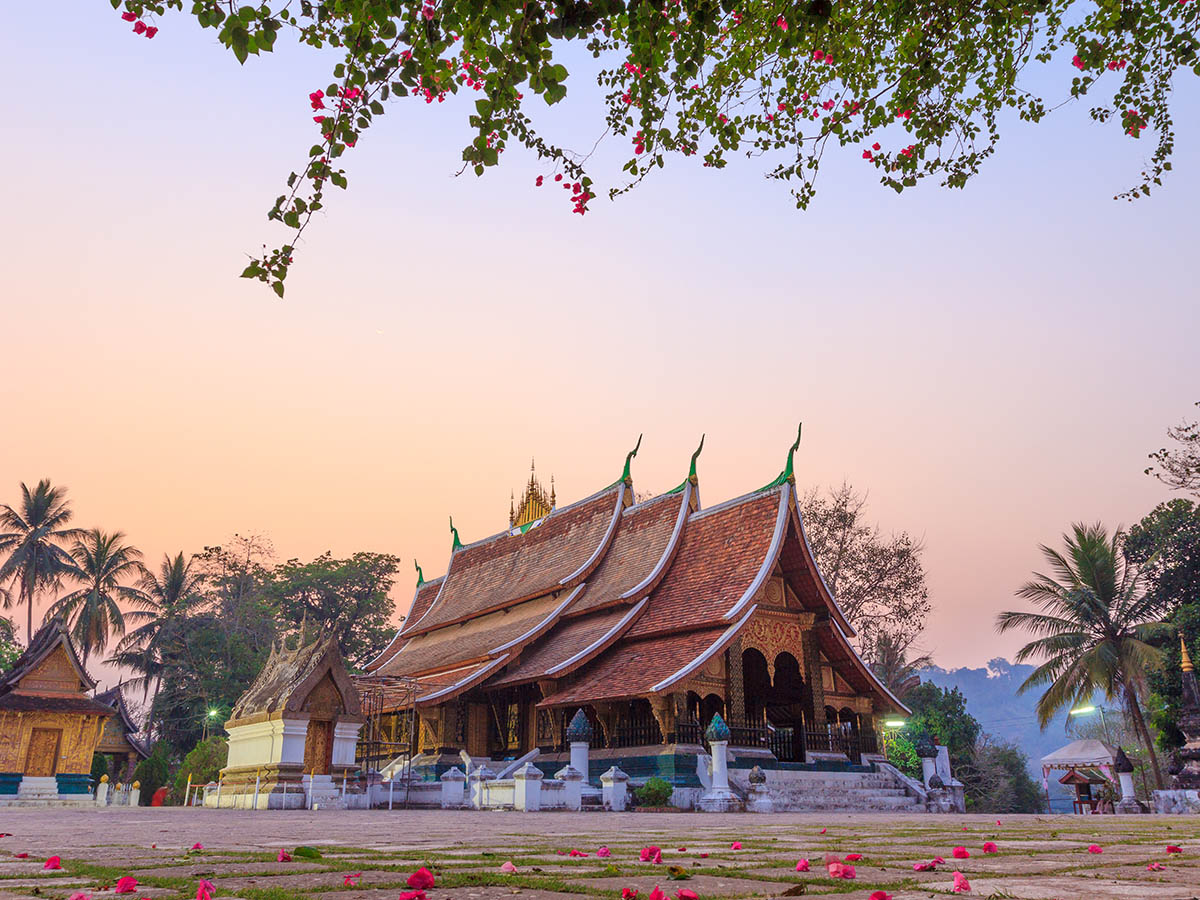 Laos Heritage state at Wat Xieng Thong Luang Prabang Laos