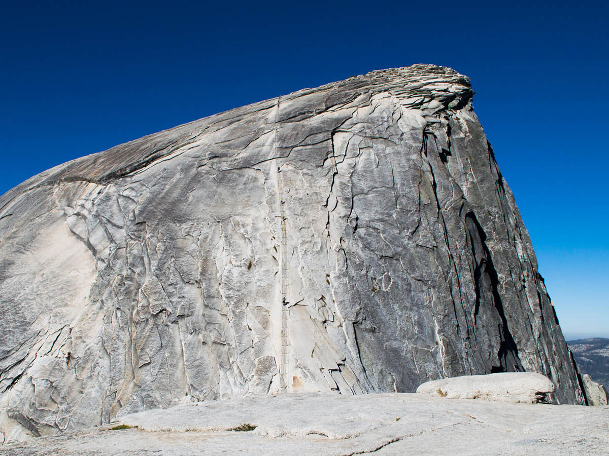 Stairs leading to the top of Half Dome