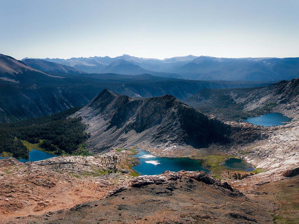 Blue lakes in Sierra Nevada (California)