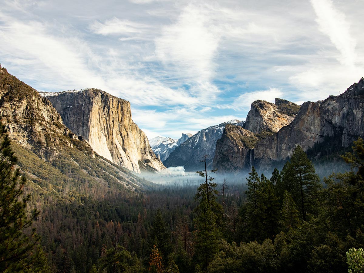 Foggy morning in Yosemite Valley