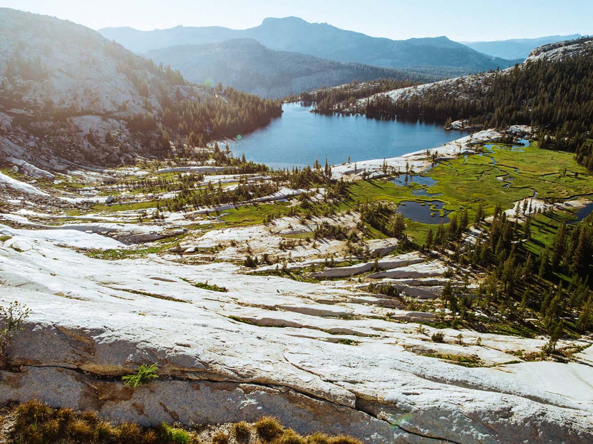 Looking at the lake in Yosemite