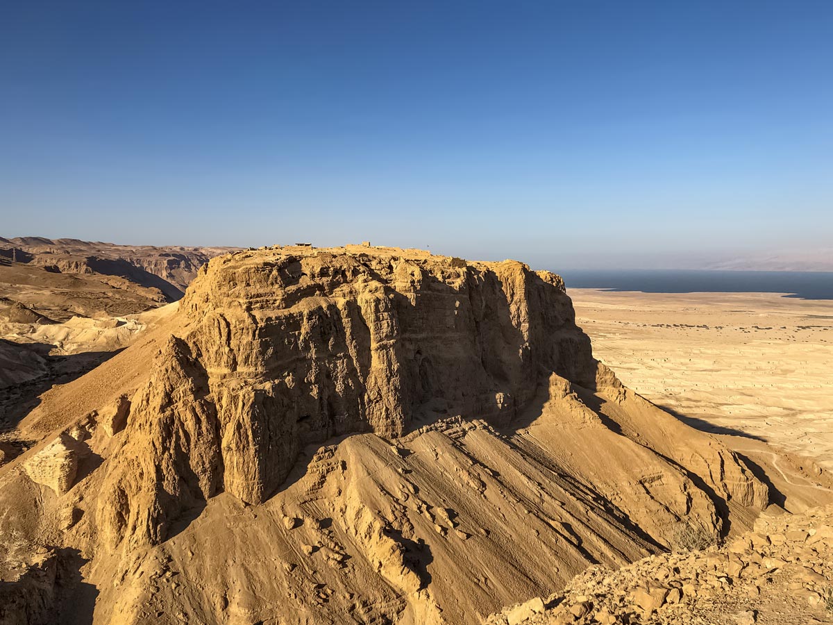 Hiking trek from Masada to Ein Gedi Israel