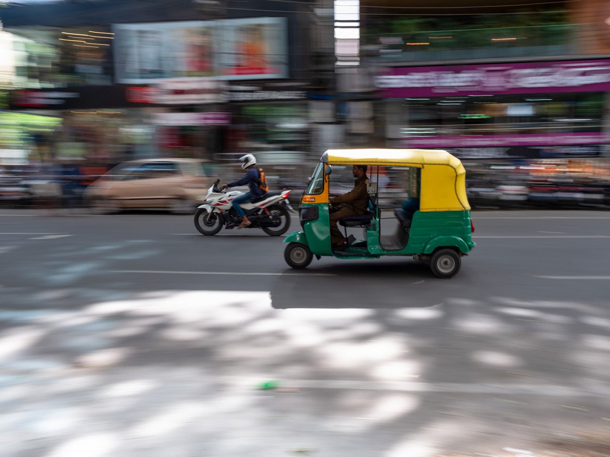 Tuktuk motarbike in the streets of Bangalore India