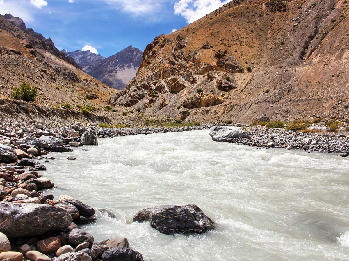 Beautiful river valley seen along Chita trek India