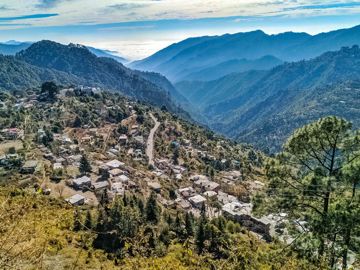 Beautiful hillside village in the Himilayan mountains of India