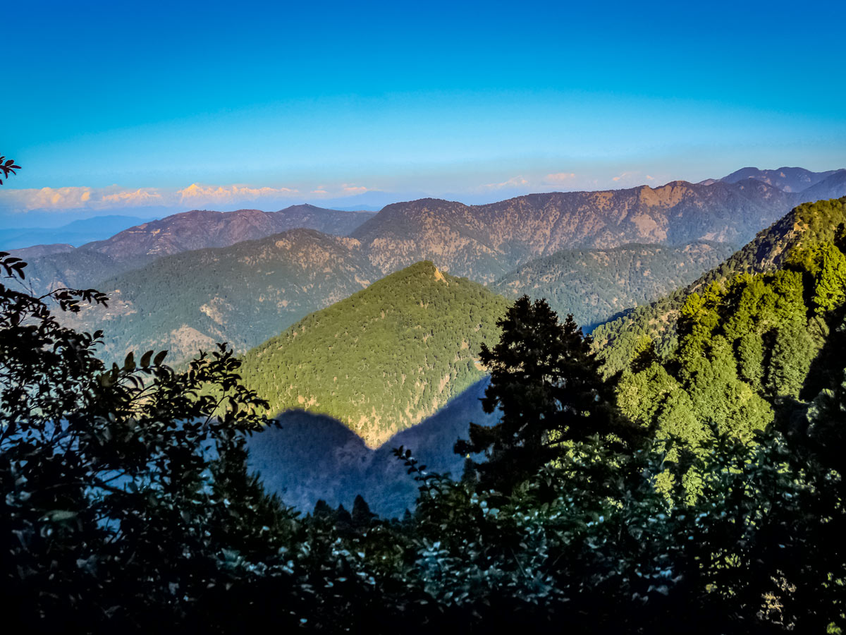 Rolling hills mountains of the Himilayan foothills in Northern India