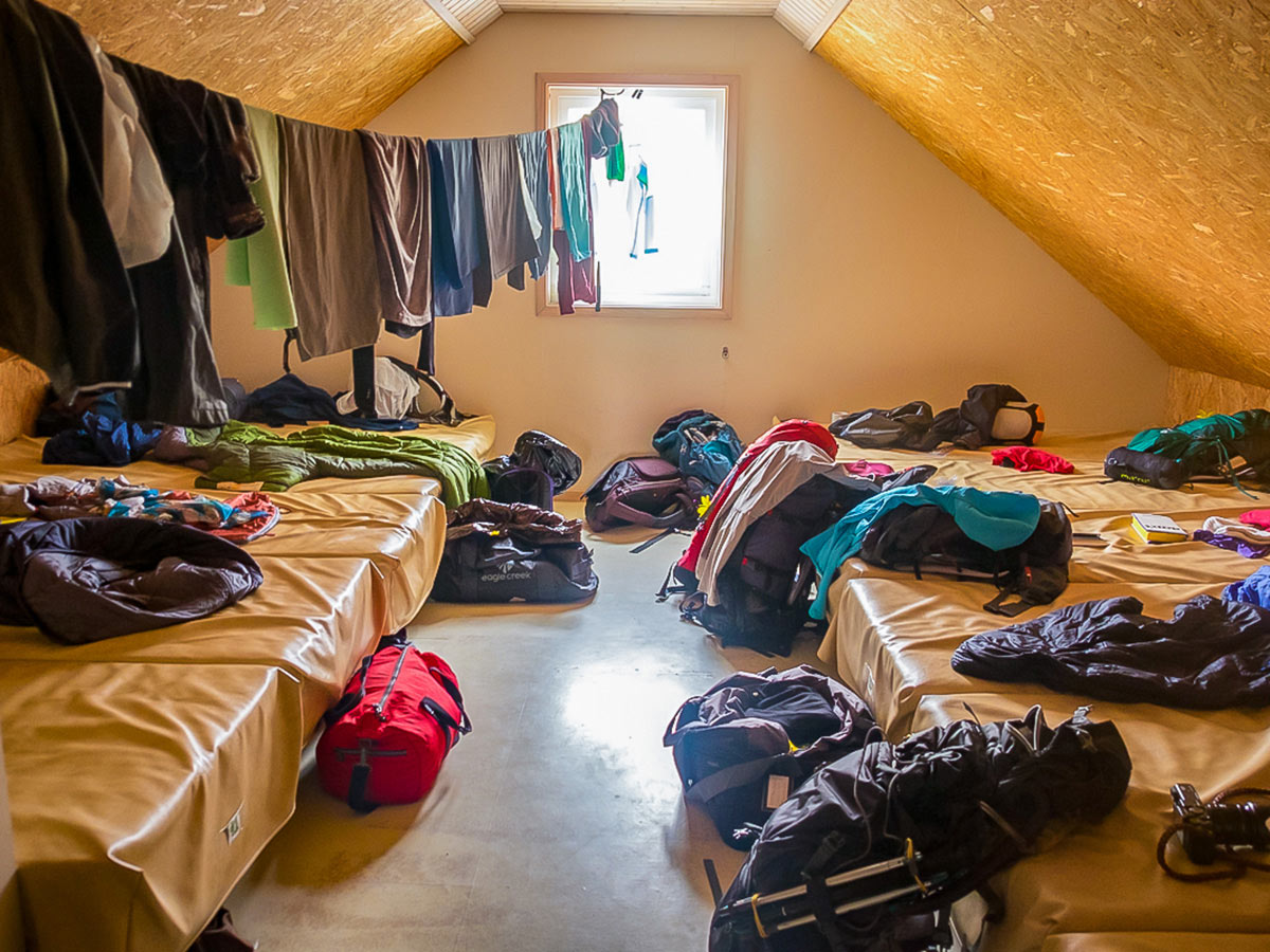 Dormitory accommodation in huts