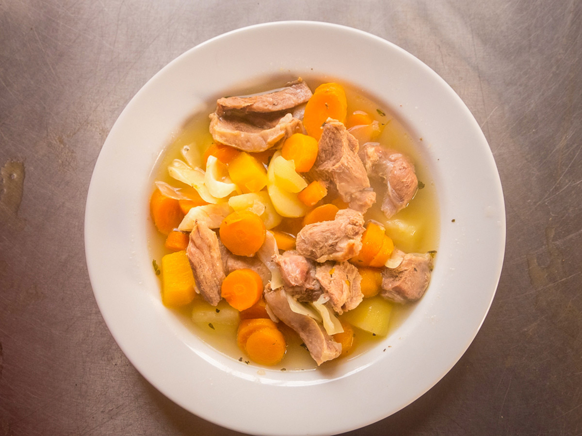 Traditional Icelandic lamb stew for dinner with Icelandic Mountain Guides