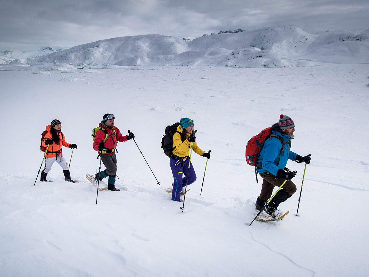 Snowshoeing Dog Sledding tour in Greenland