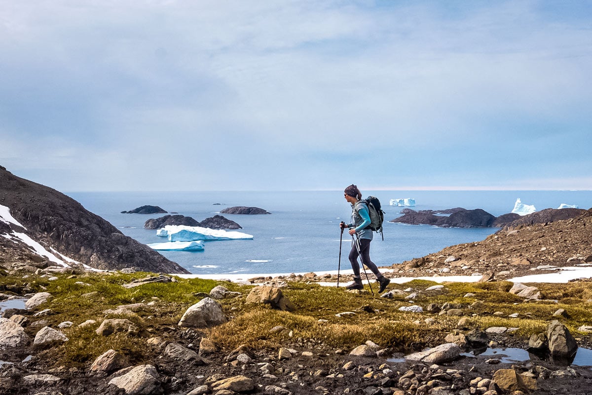 Ridge walk in teh mountains of Greenland adventure tour