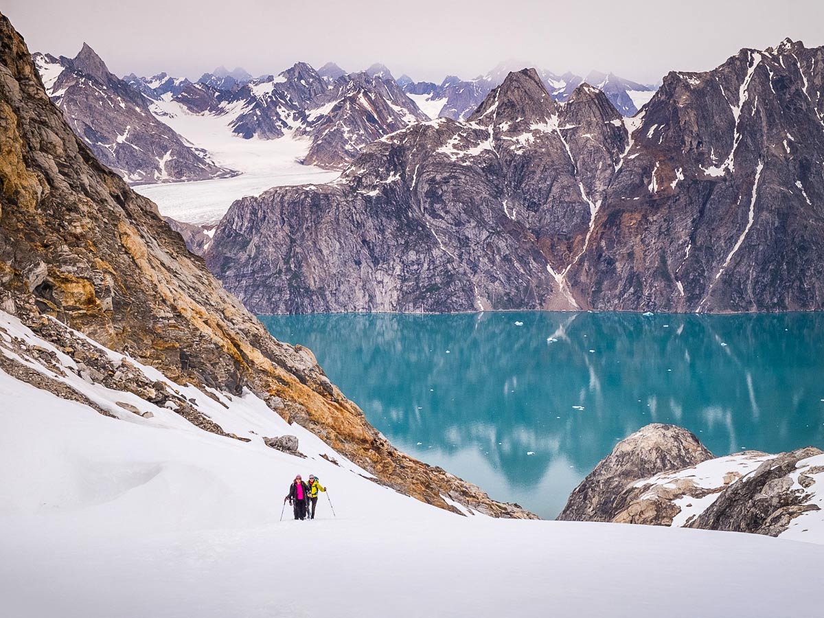 Fjords jagged mountains and glaciers characterise East Greenland