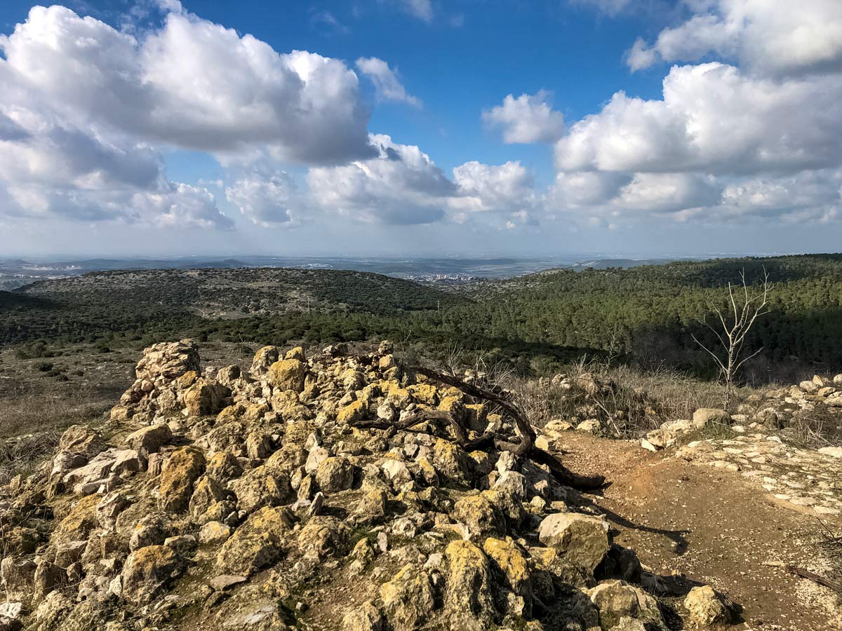 Judean Mountains views hiking Beit Guvrin to Jerusalem Israel