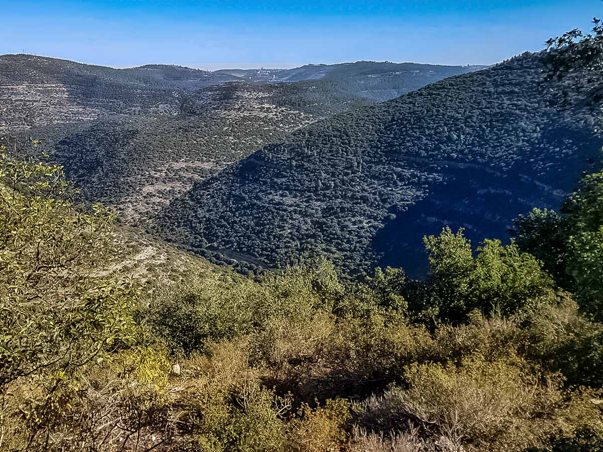 Judean Mountains valley hiking Beit Guvrin to Jerusalem Israel