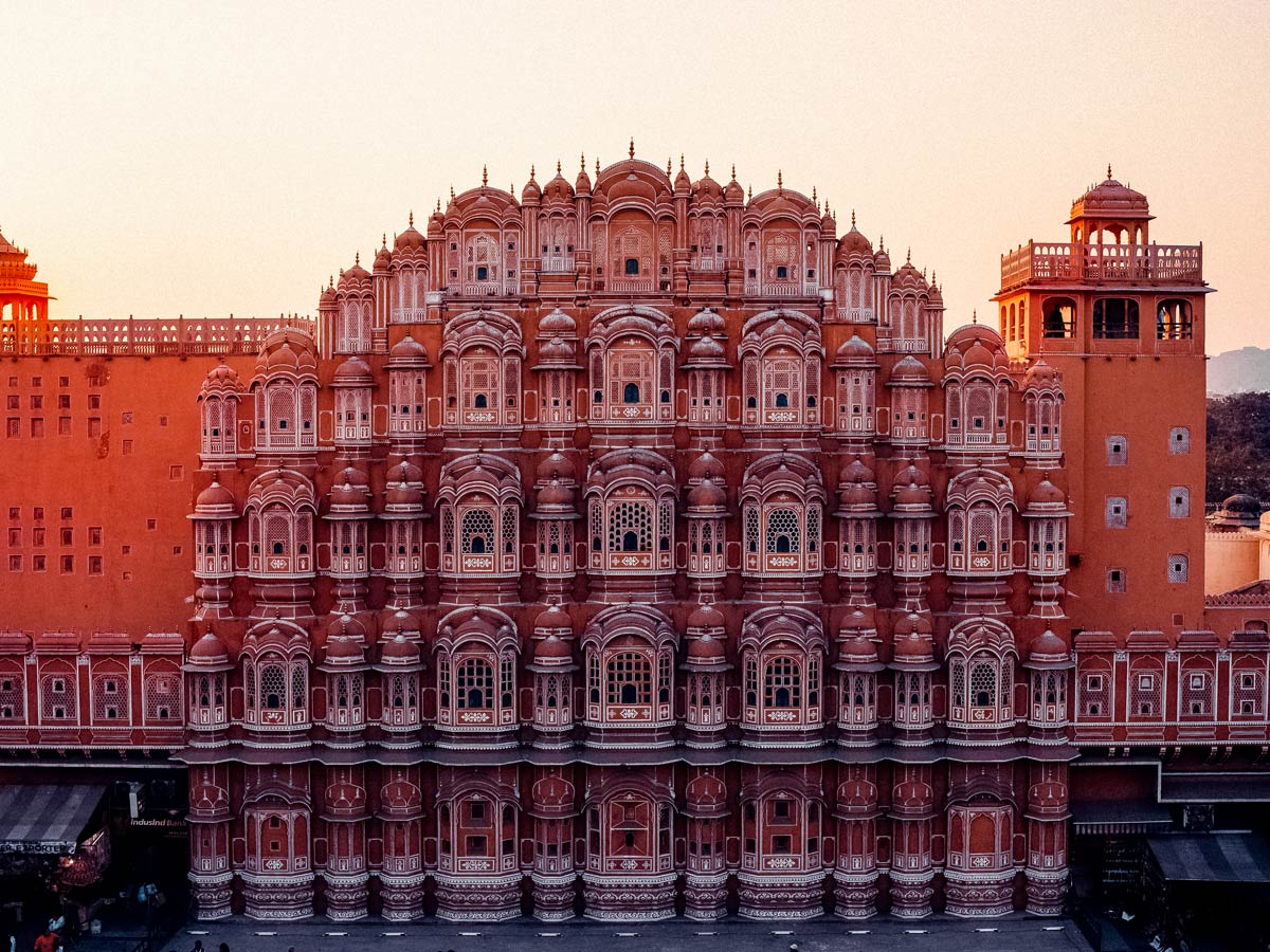 Hawa Mahal Jaipur India stunning arcitecture seen touring India