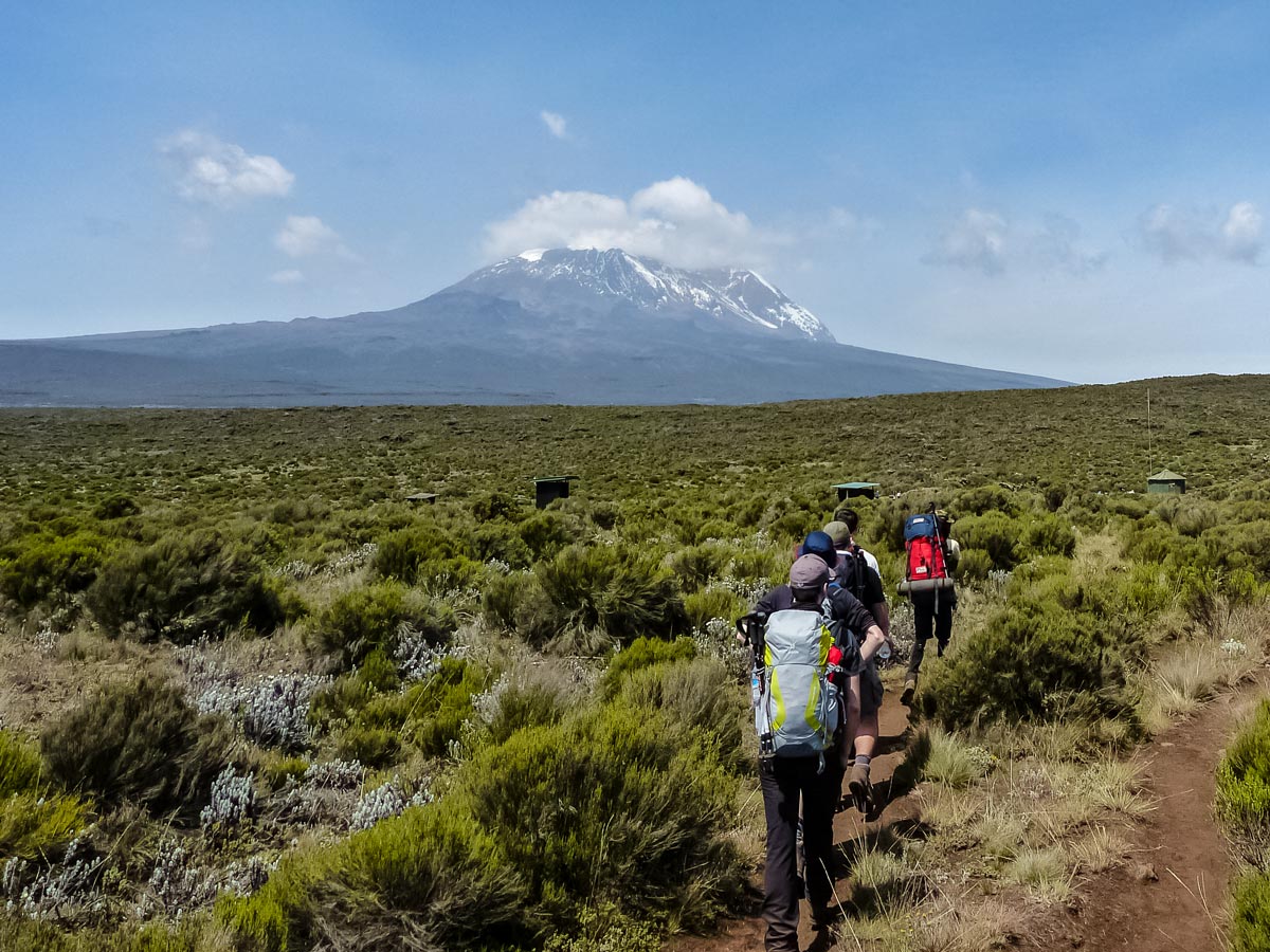 Hiking Lemosho trail hike Mount Kilimanjaro Tanzania