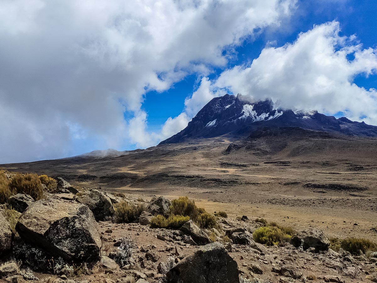 Beautiful mountain views hiking Kilimanjaro Tanzania Maranhu trail