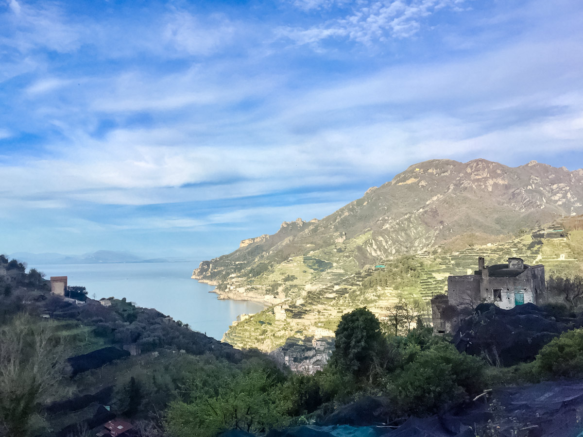 Amalfi Coast hiking trail seaview mointain terraces hike Italy