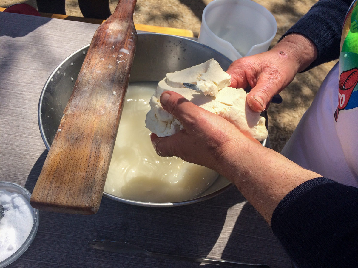 Artisan cheese maker Italian food tasting Palermo Italy