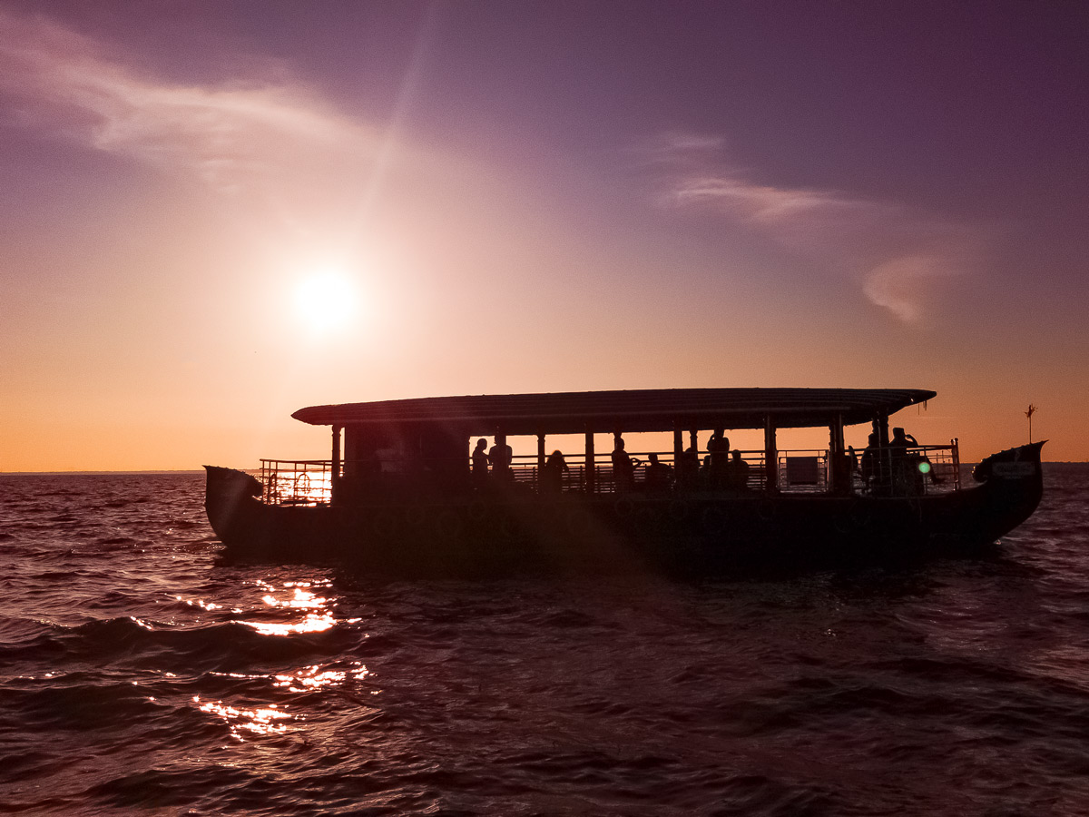 Boat Transportation on the ocean Kumarakom Kerala India