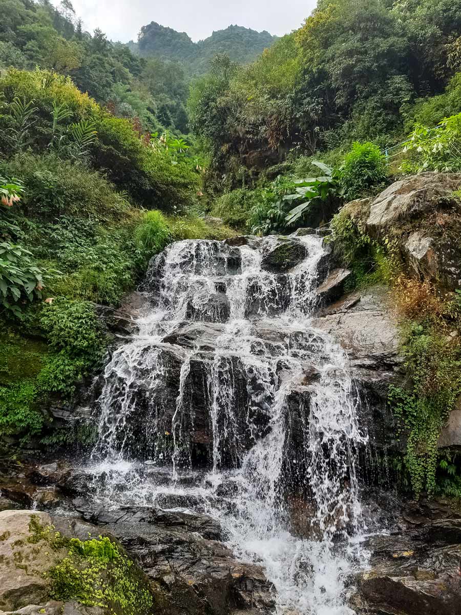 Beautiful Darjeeling waterfalls in rural India