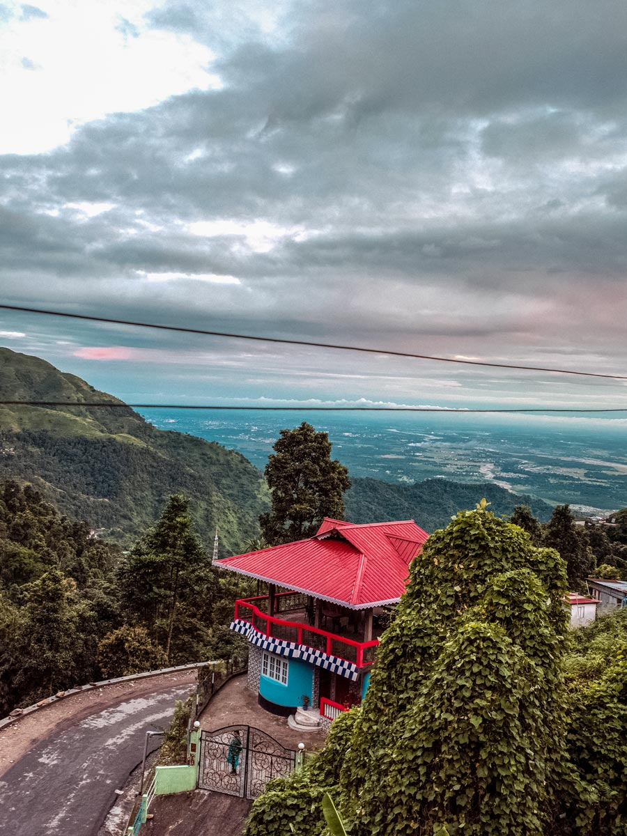 Mountain road to Darjeeling West Bengal India
