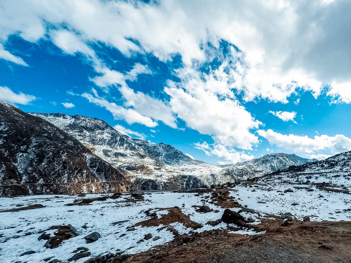 Sikkim India mountians and snow