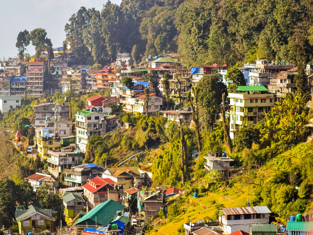 Morning in hillside Darjeeling village West Bangal India