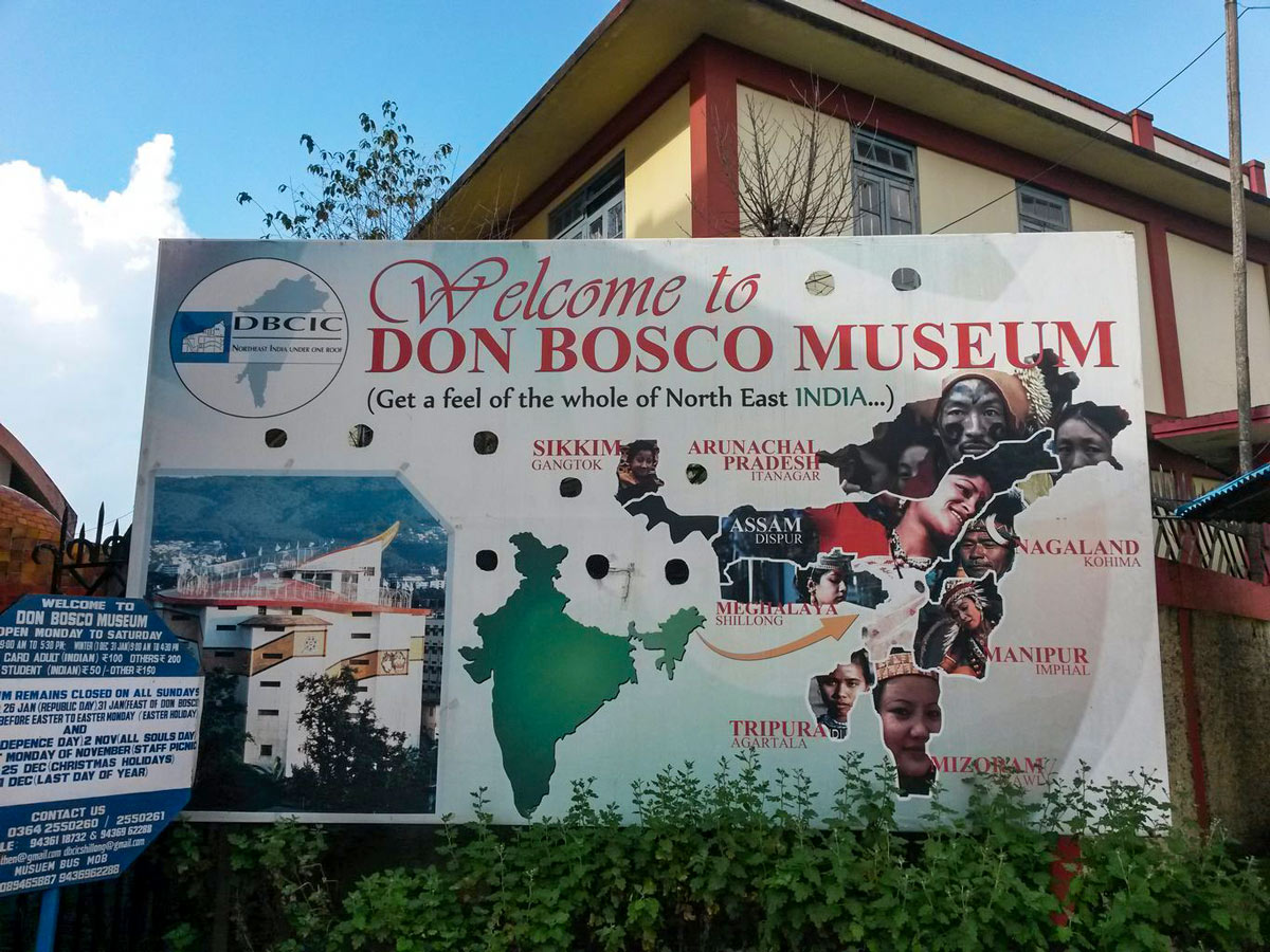 Don Bosco Museum sign North East India