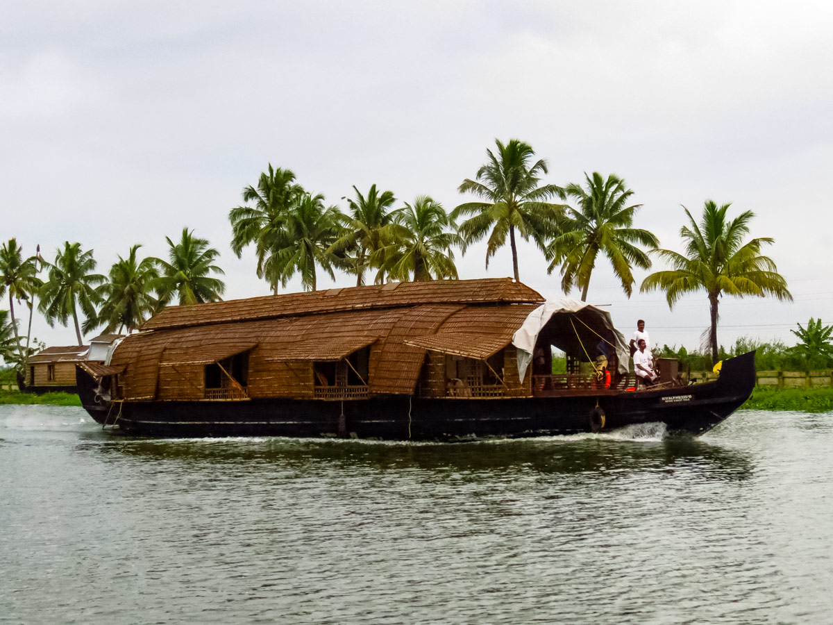 Unique houseboat in the backwaters of Kerala India