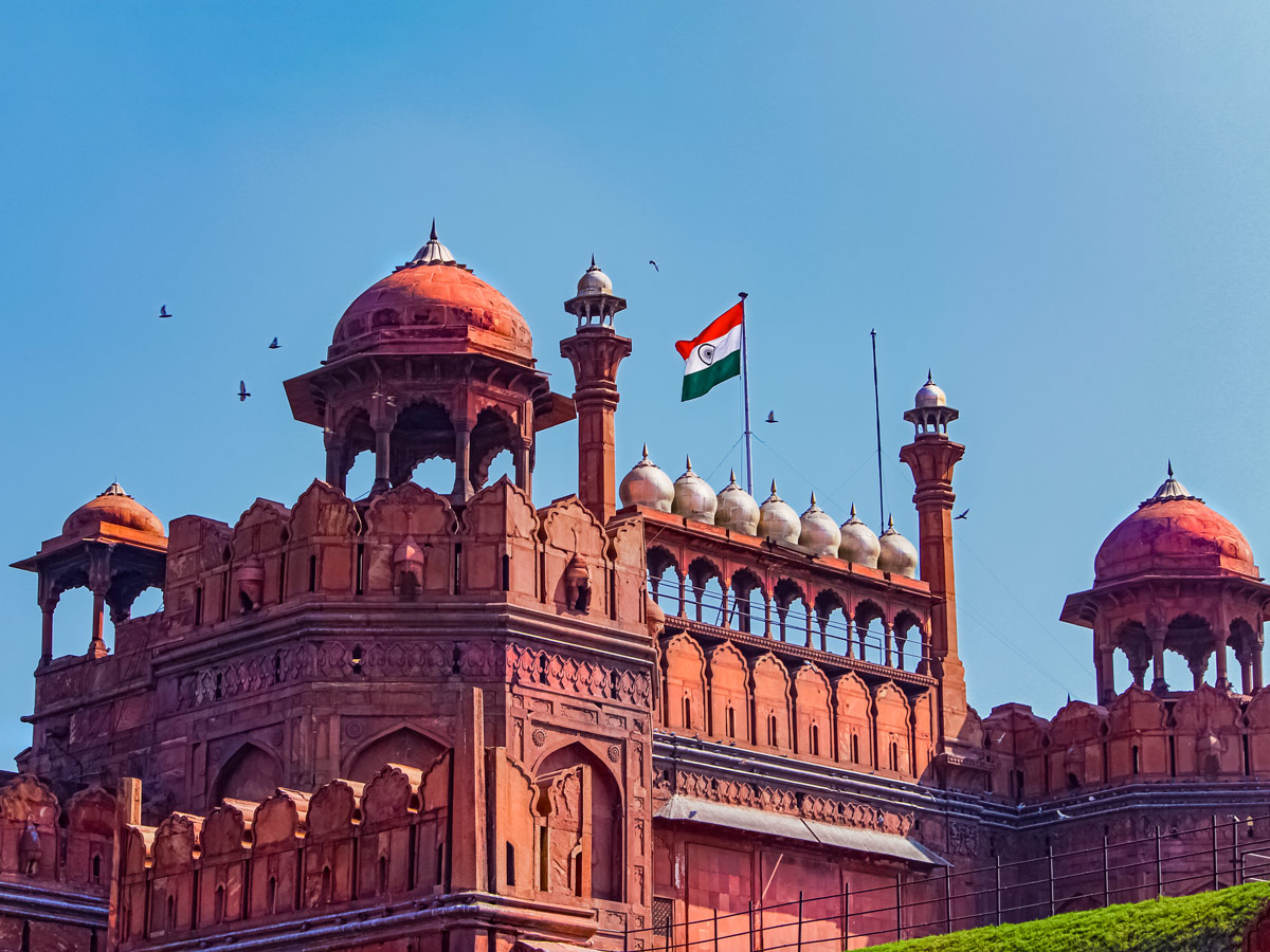 Red Fort historic beautiful arcitecture stone carved structures India