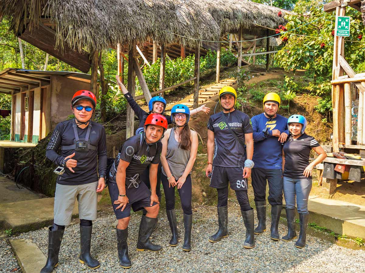 Adventure tour group photo Peru Ecuador