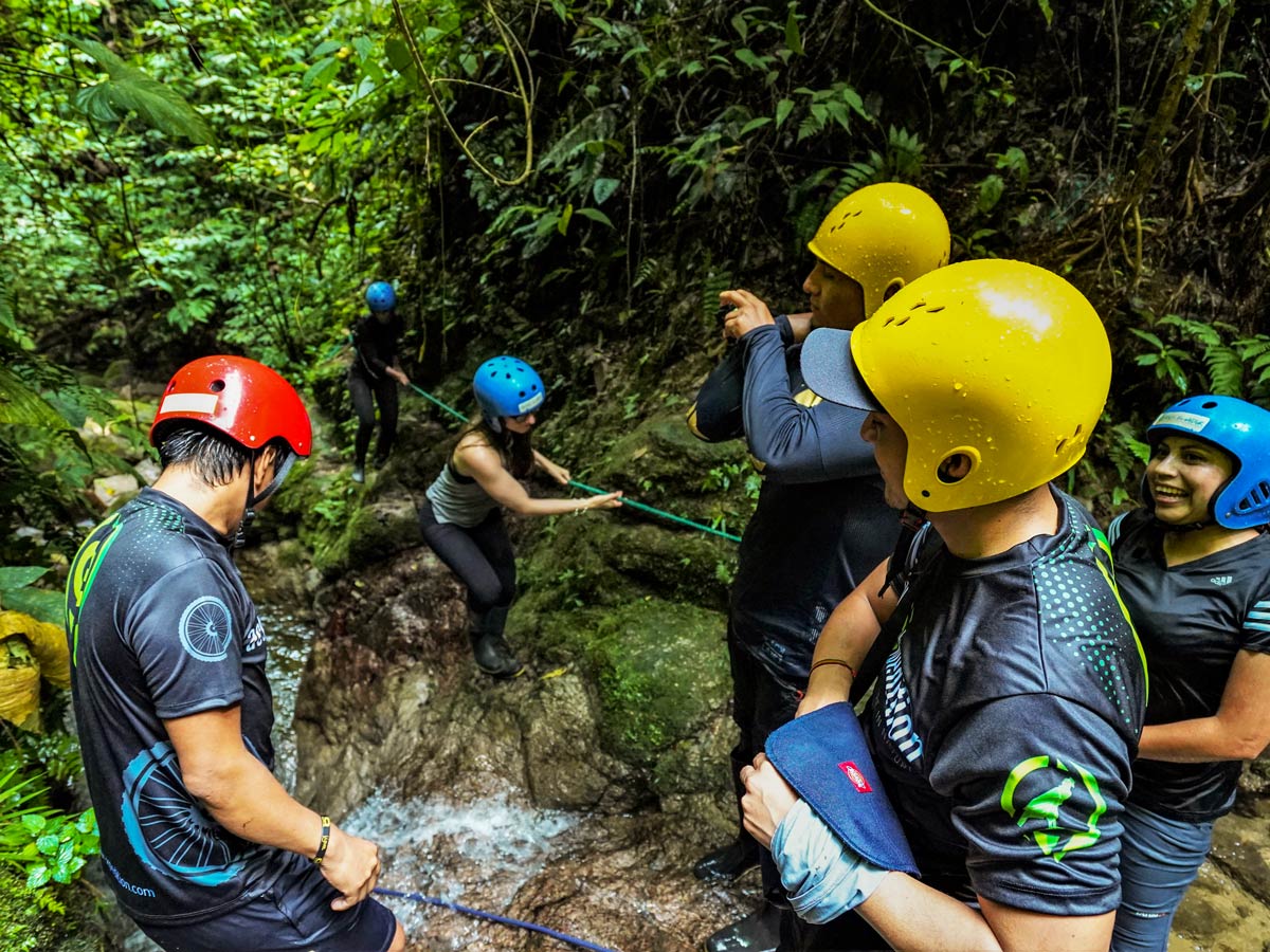 Exploring jungle rivers waterfalls adventure tour photo Peru Ecuador