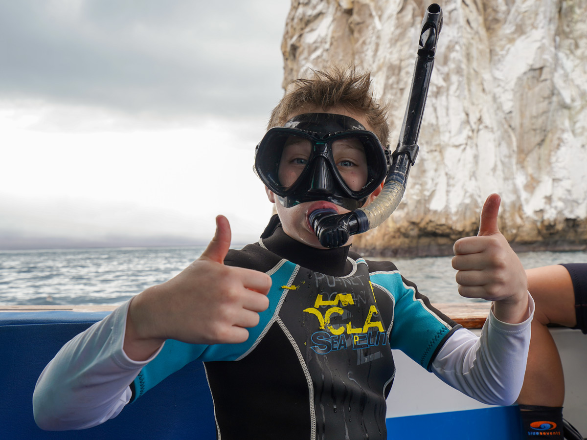 Family snorkelling