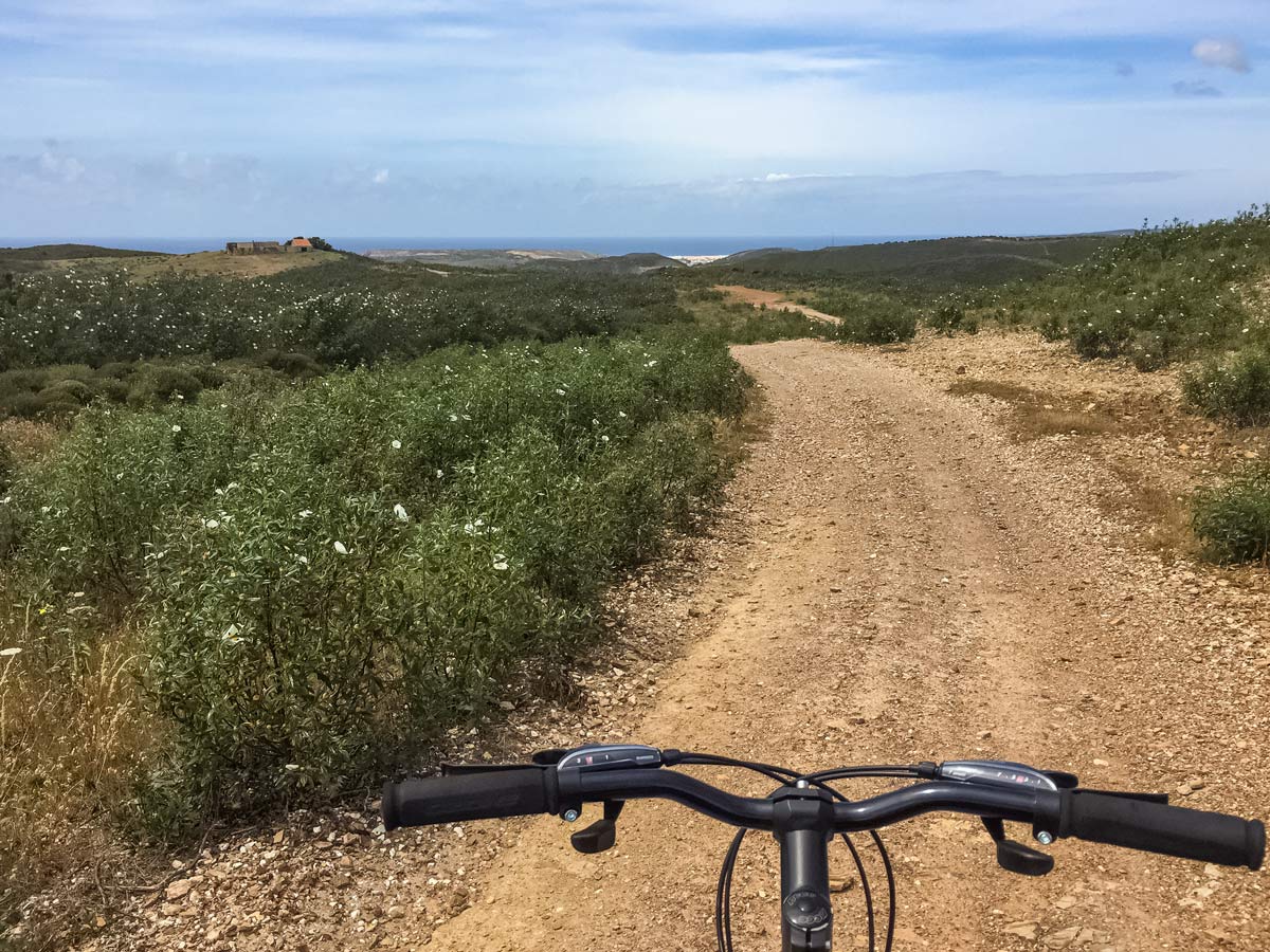 Portugal cycling rural road biking route to the coast